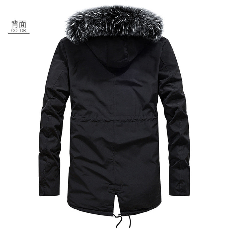 Men's winter parka with faux fur hood, thermal lining, and multifunctional pockets Chichicherry