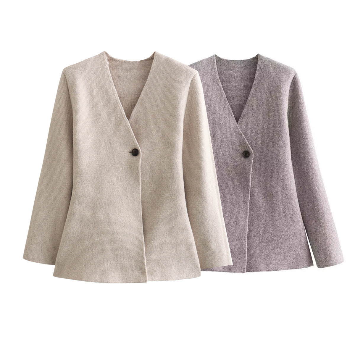 Women's Tailored Peplum Blazer Coat with Figure-Flattering Silhouette and One-Button Closure Chichicherry
