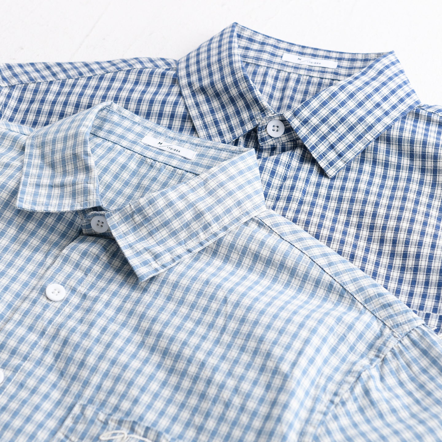 Men's overshirt shirt in fine Vichy check made of soft cotton twill with applied breast pocket Chichicherry