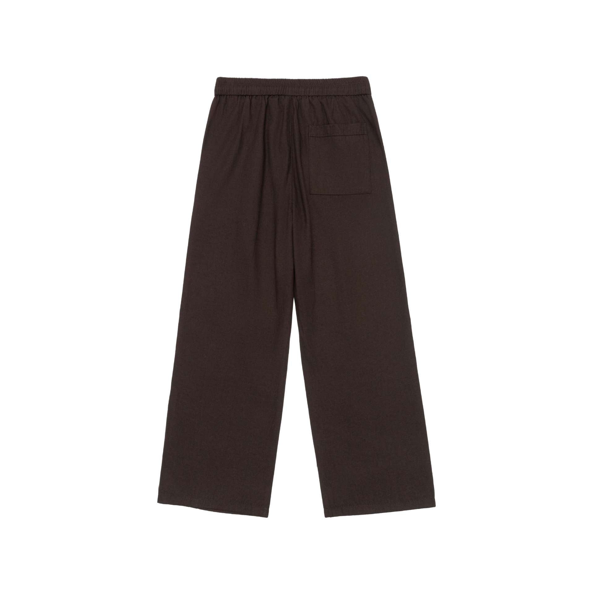 Women's Wide Culotte Pants made of cotton blend with elastic waistband and drawstring