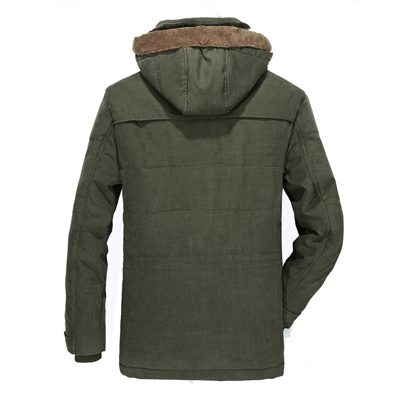 Men's winter parka with teddy lining, hood and water-repellent canvas outer layer Chichicherry