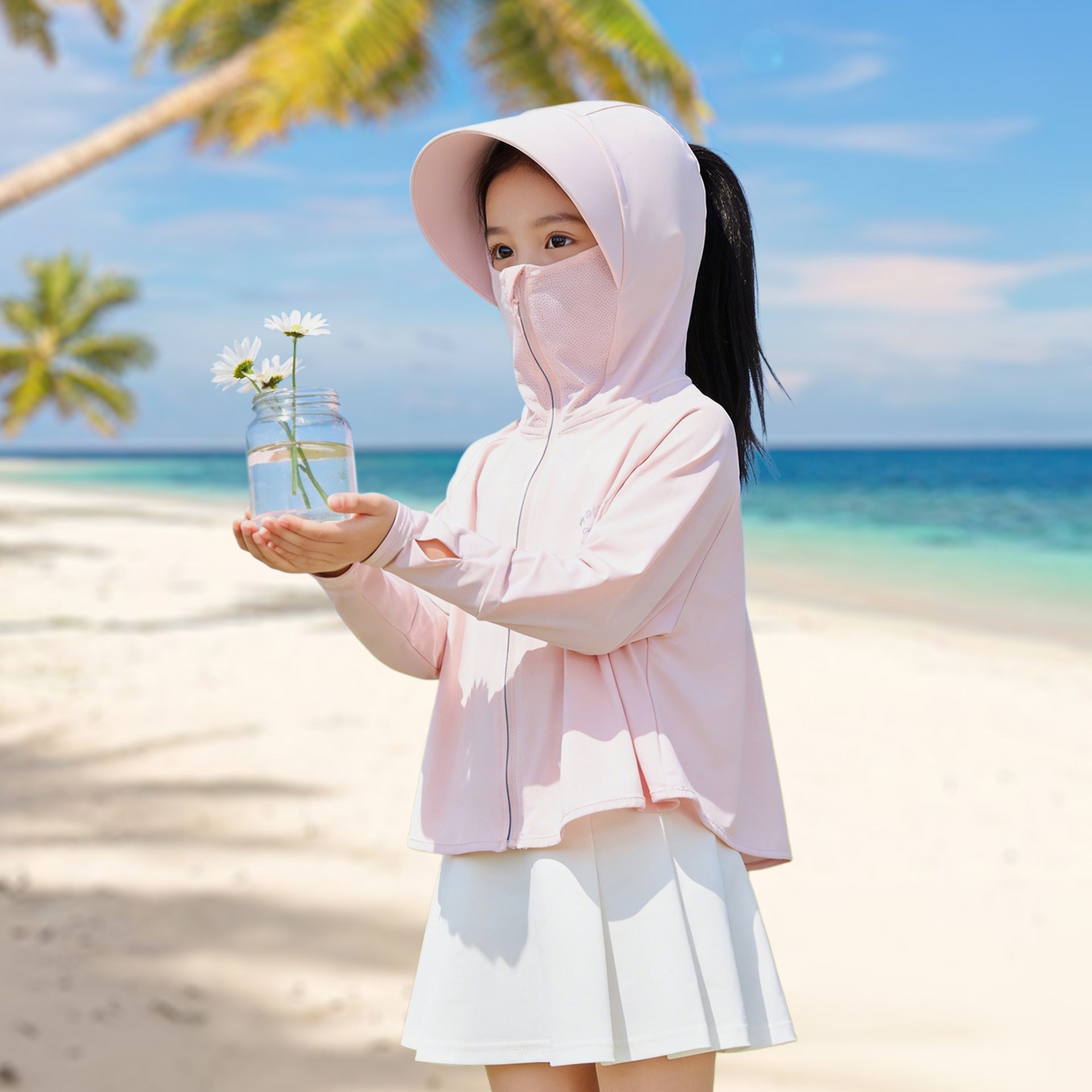 Children's sun jacket with hood and UV protection Chichicherry