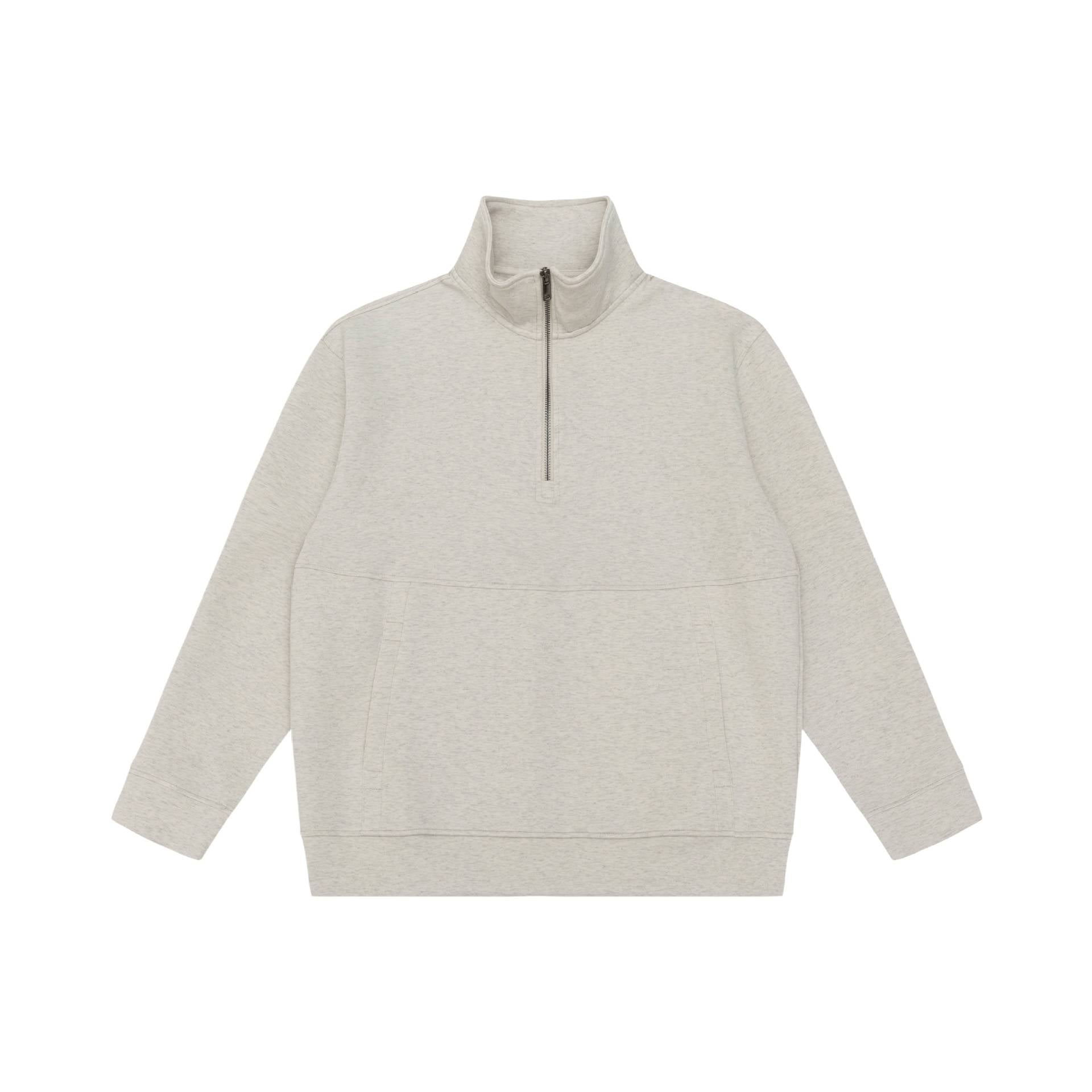 Unisex half-zip sweatshirt with high standing collar, kangaroo pocket and boxy cut Chichicherry