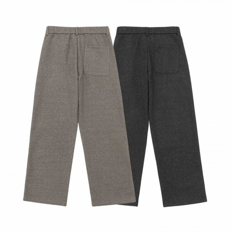 Ladies Wide Pleated Trousers with High Waist and Straight Leg Chichicherry