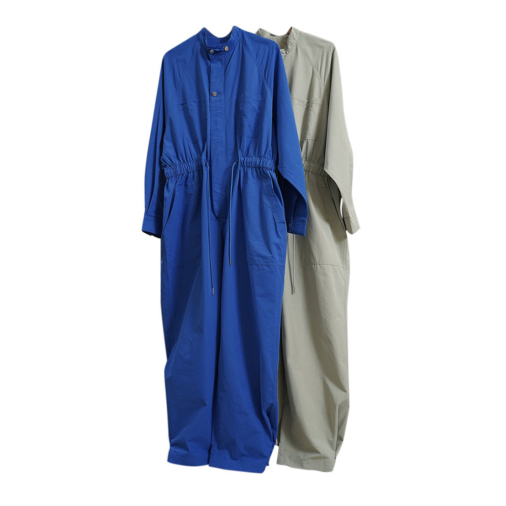 Women's Casual Utility Overall with Drawstring Waist and Multifunction Pockets Chichicherry