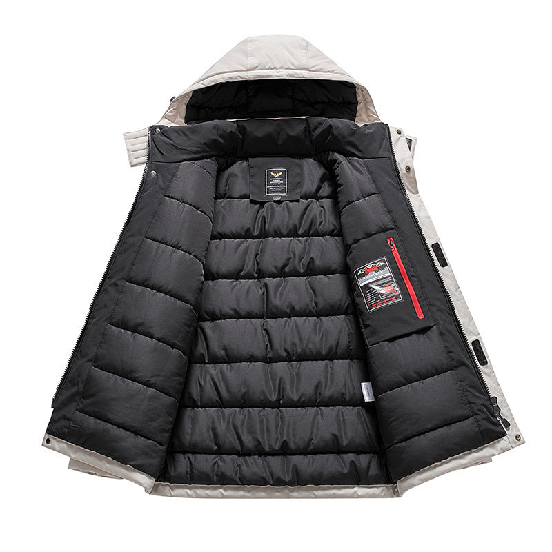 Men's Insulated Field Parka with Hood, Multiple Utility Pockets and Windproof Shell Chichicherry