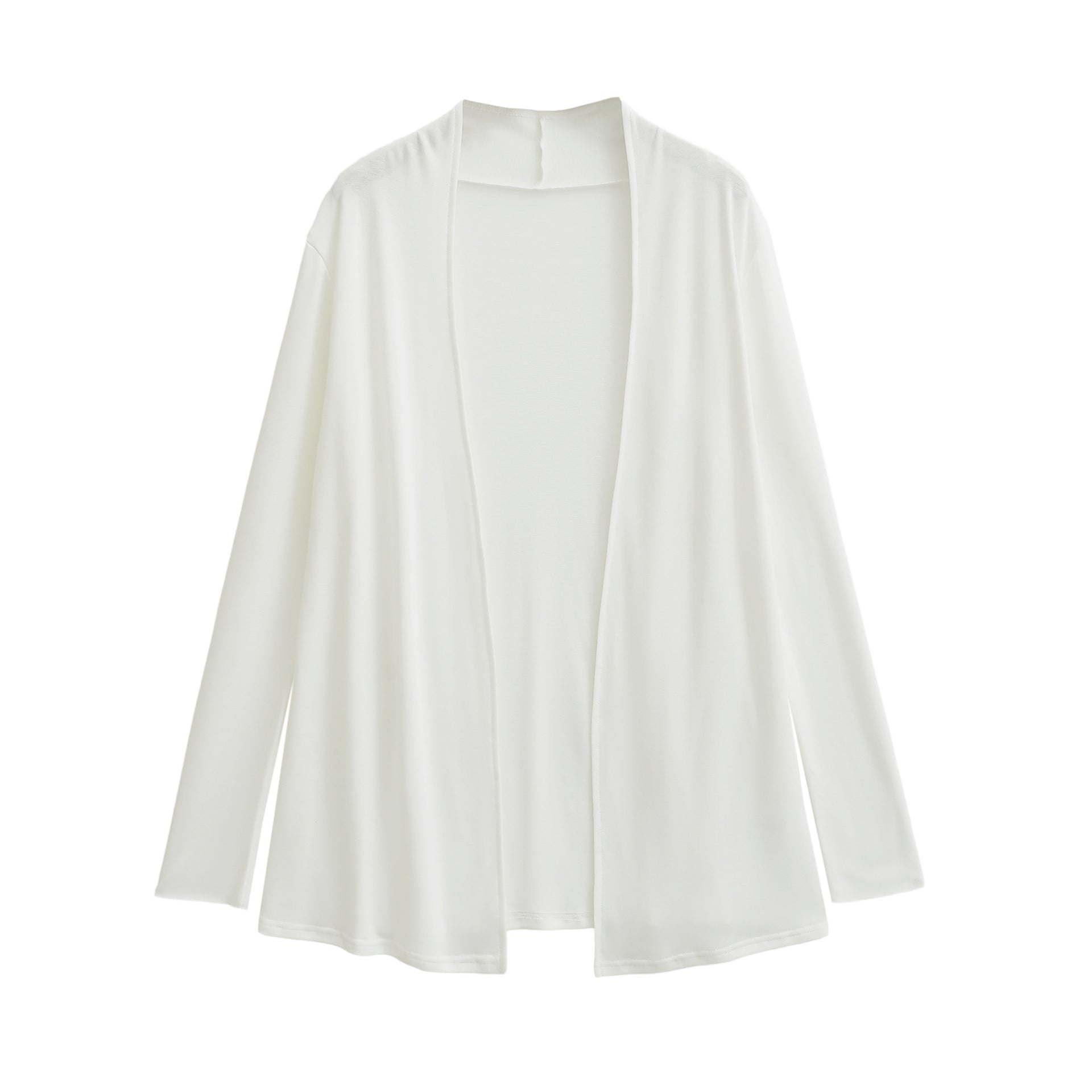 Women Open Flowing Jersey Cardigan with Waterfall Edge Chichicherry