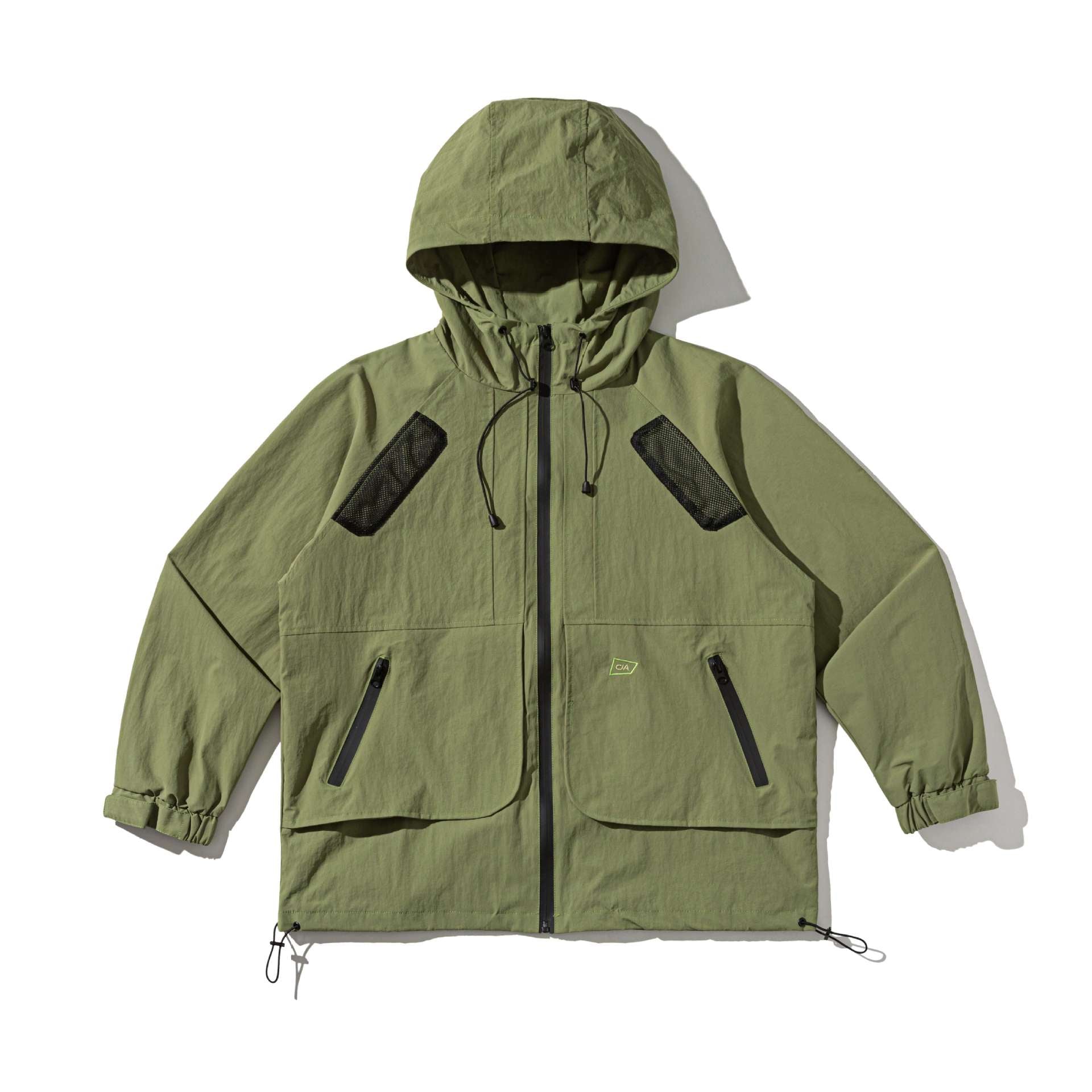 Unisex Technical Parka with Hood, Mesh Ventilation and Adjustable Hem Chichicherry