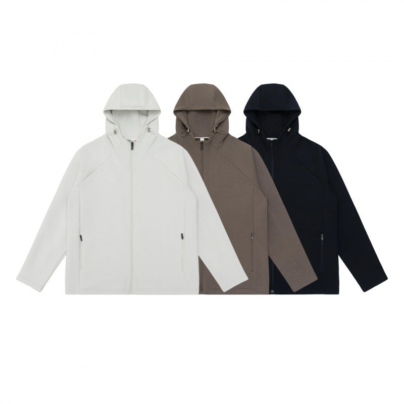 Unisex Light Hoodie Zip Jacket made of technical fleece with raglan sleeves Chichicherry