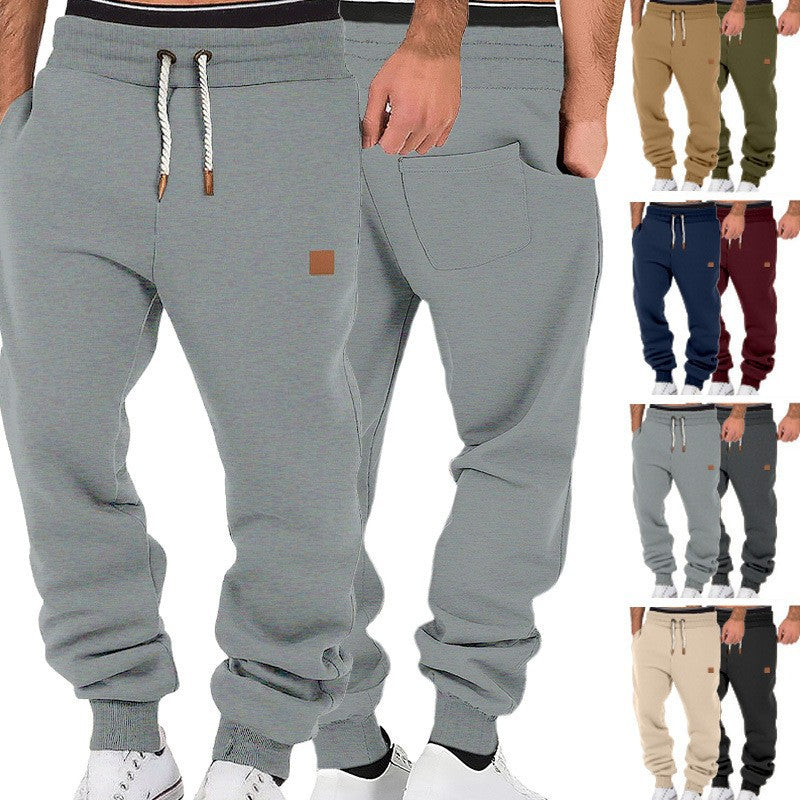 Men's Relax-Fit Fleece Jogging Pants with Cuffs and Drawstring Chichicherry