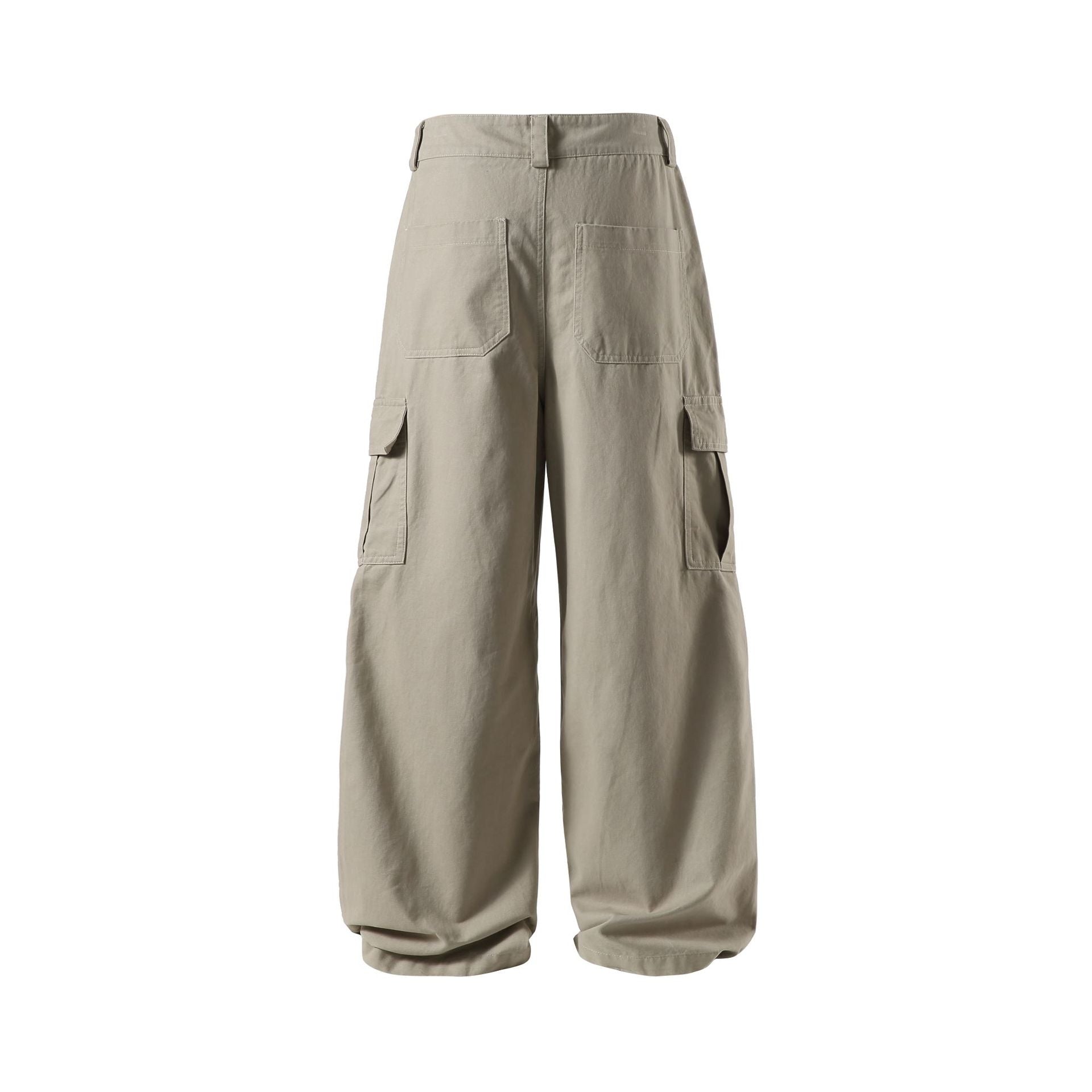 Women's Wide Cargo Culotte with High Waist, Deep Crotch and Functional Flap Pockets Chichicherry