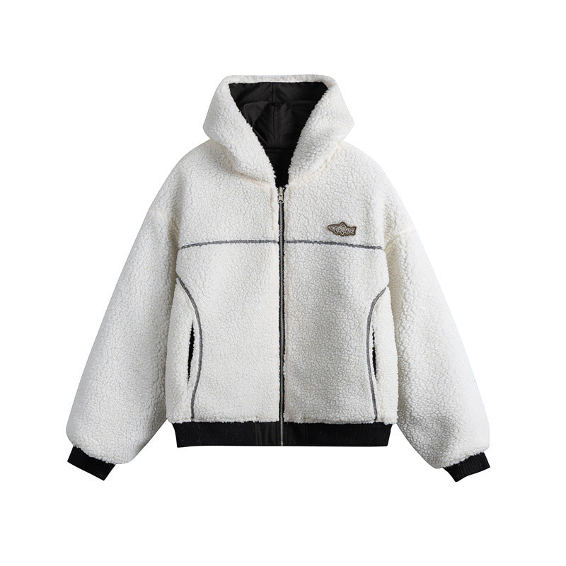 Unisex Oversize Utility Bomber with padded teddy lining and asymmetrical flap pockets Chichicherry
