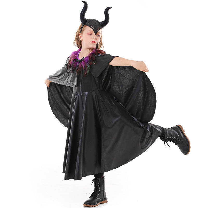 Girls Enchanted Magical Creature Costume with Hood and Shimmering Tulle Chichicherry