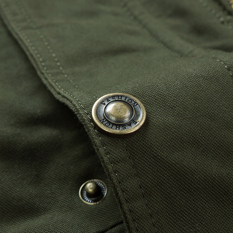 Men's outdoor parka in field style with teddy lining and utility pockets Chichicherry