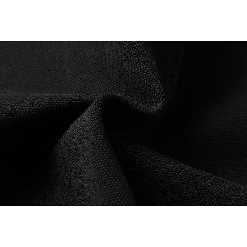 Men's short jacket in boxy cut made of canvas with shirt collar and welt pockets Chichicherry