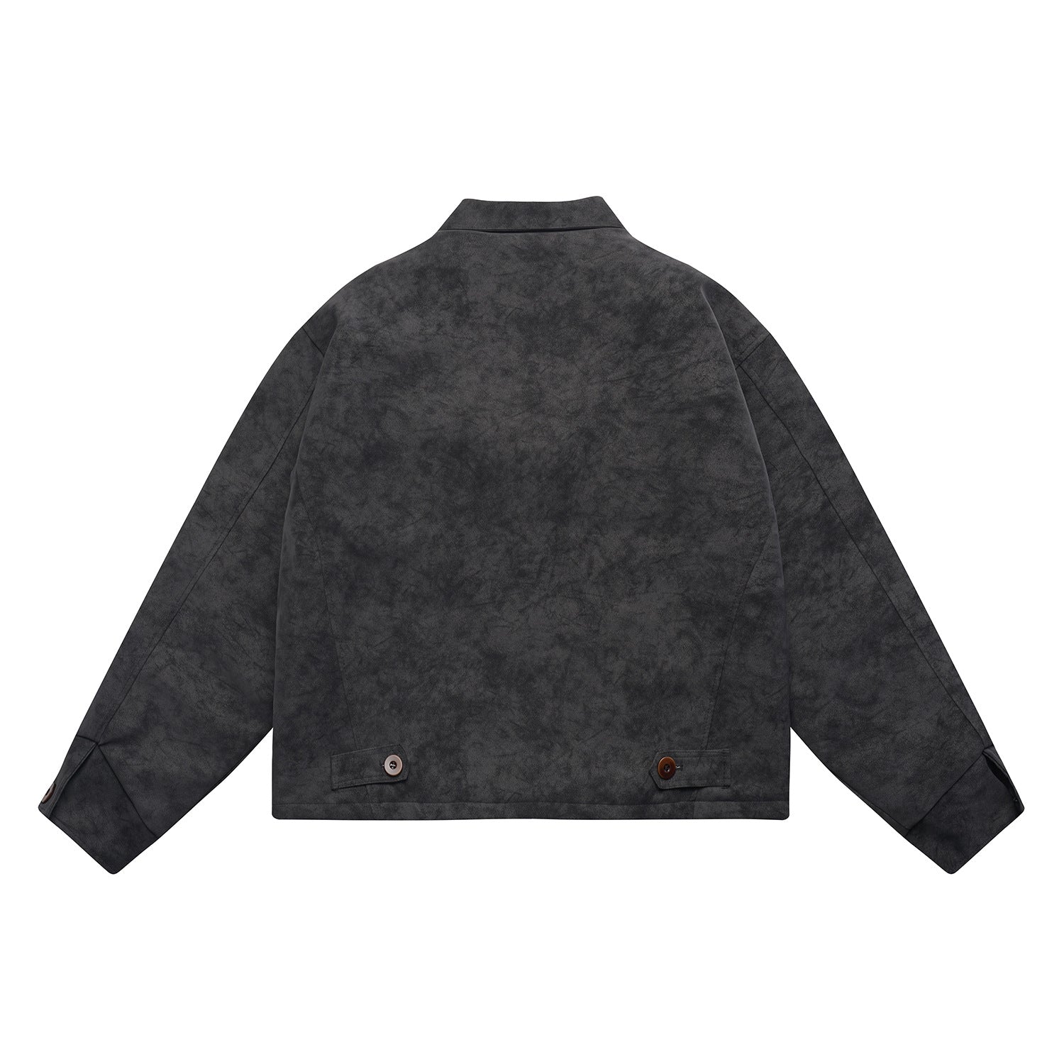 Men's short-cut suede-look blouson with patch flap pockets and shirt collar Chichicherry
