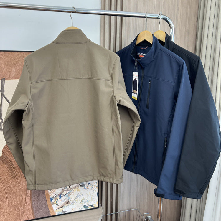 Men's softshell jacket with stand-up collar, water-repellent function and zippered pockets Chichicherry