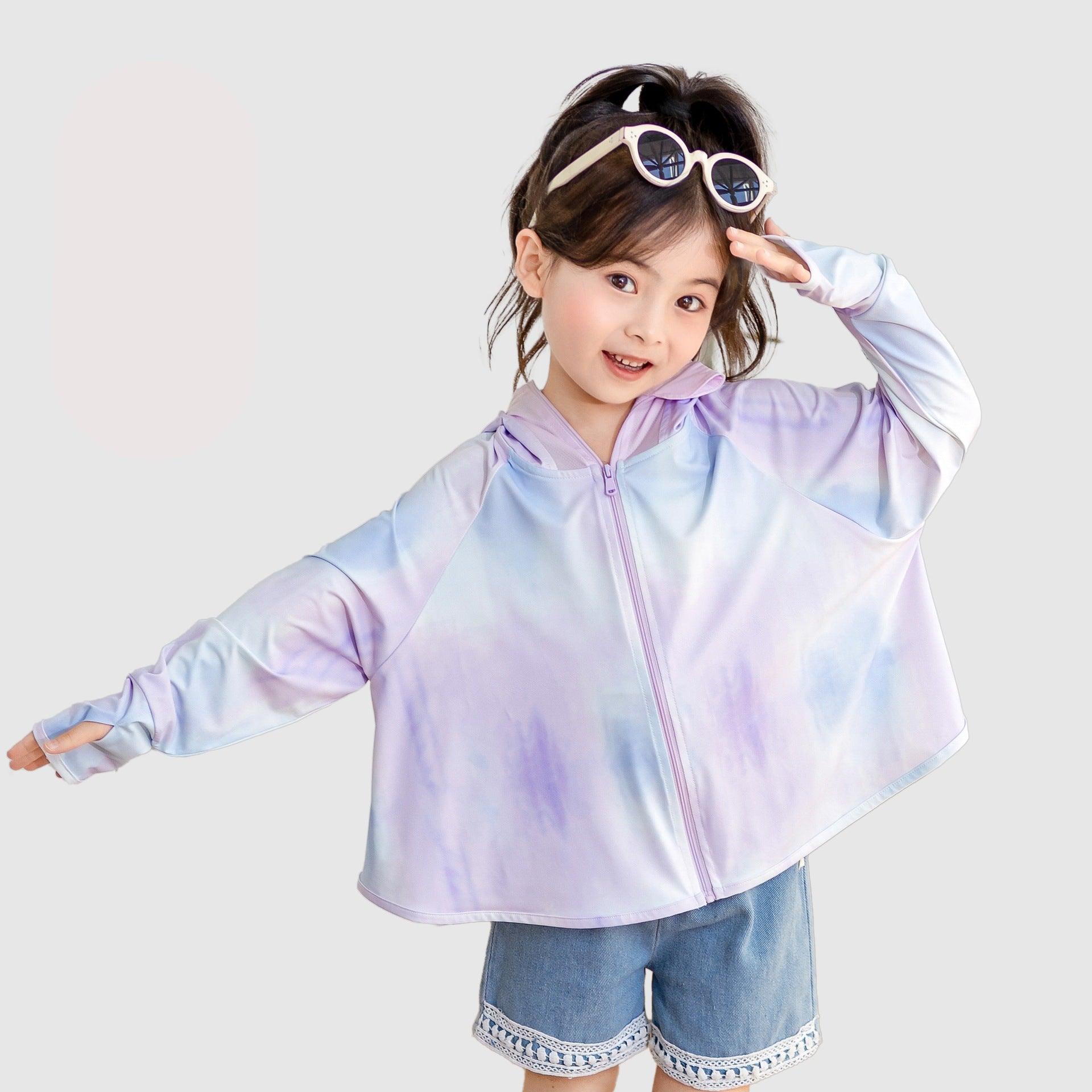 Ladies UV protection jacket with hood and soft material Chichicherry
