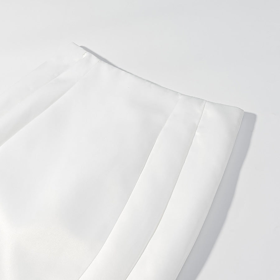 Women's Tailored Pencil Skirt with Wiener Seams and High Waist Chichicherry