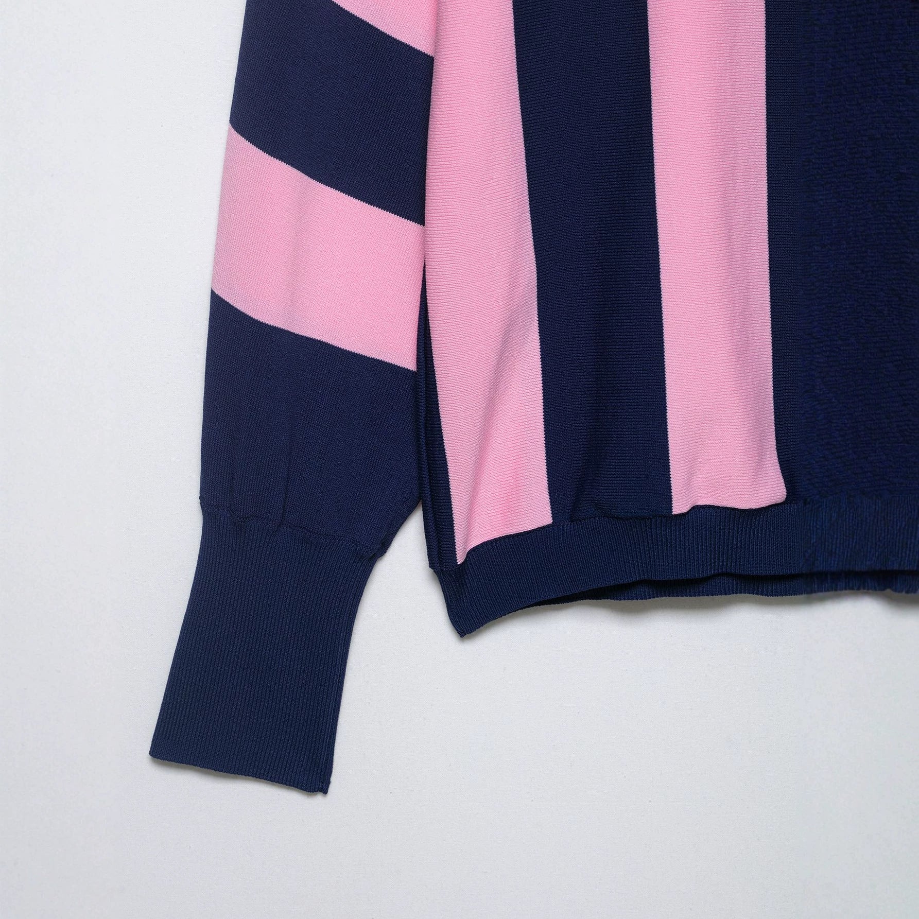 Women’s oversized knit pullover with wide block stripes and dropped shoulder Chichicherry