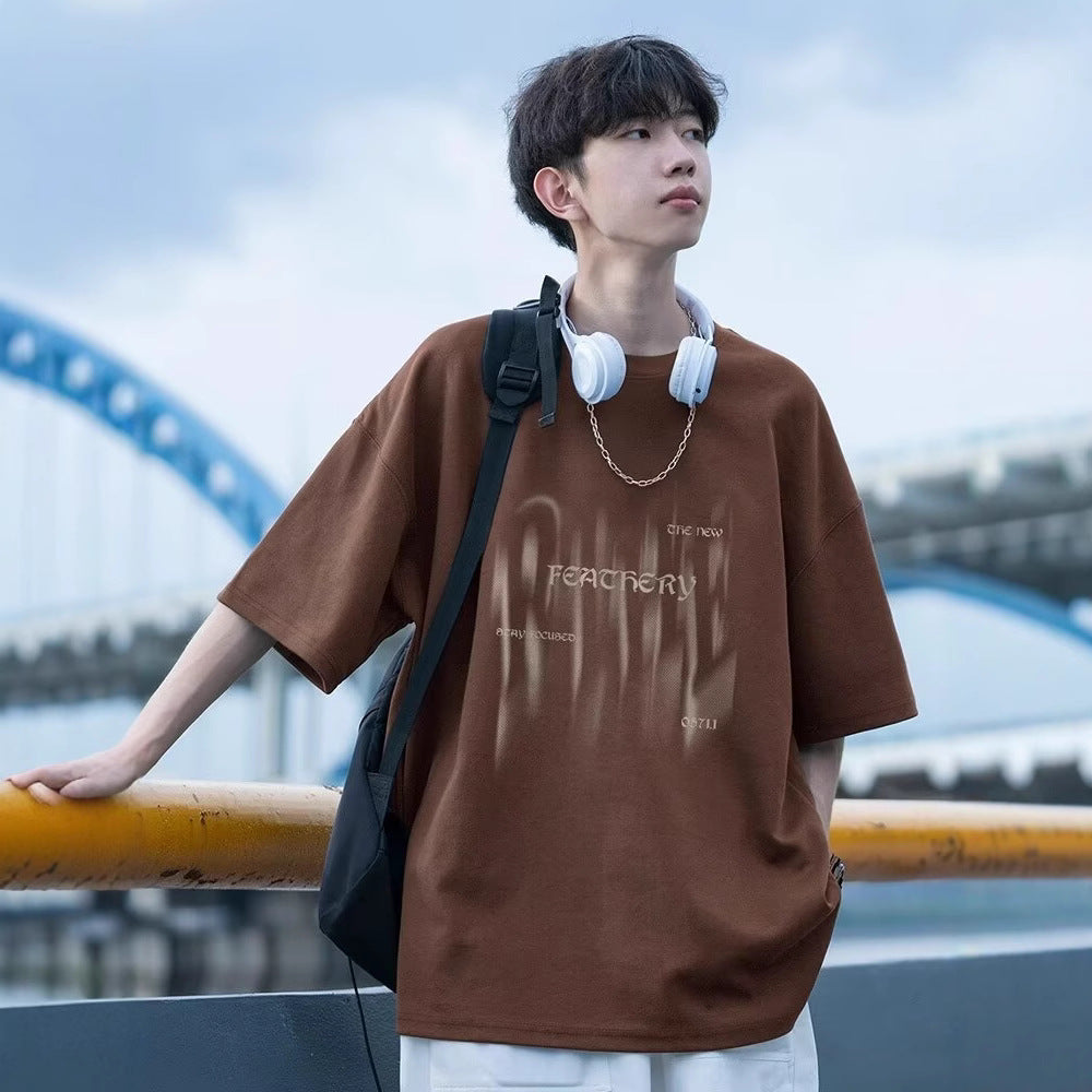 Men's Oversized T-Shirt with Creative Print Chichicherry