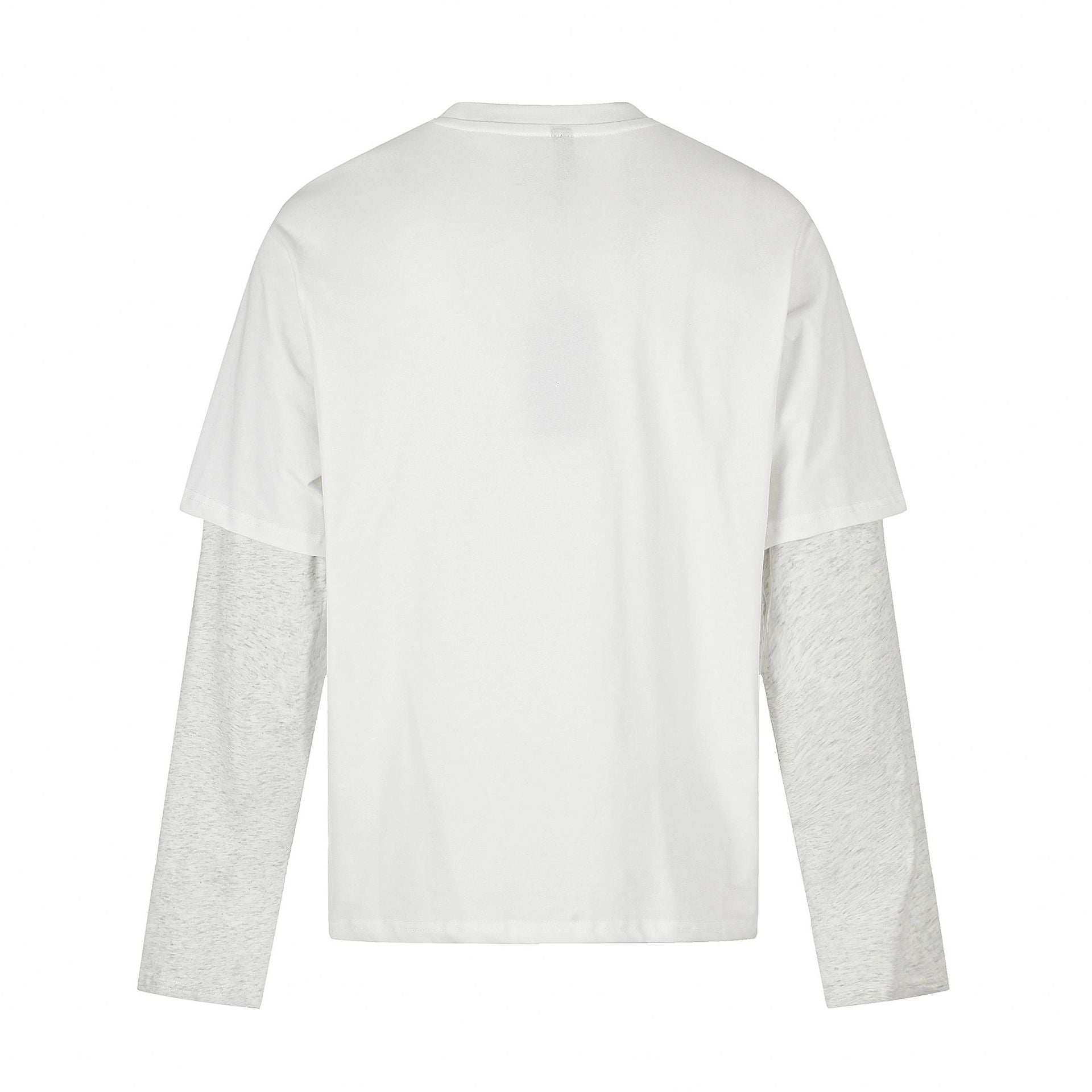 Women's layered look long sleeve with contrasting sleeve inserts and vintage print Chichicherry