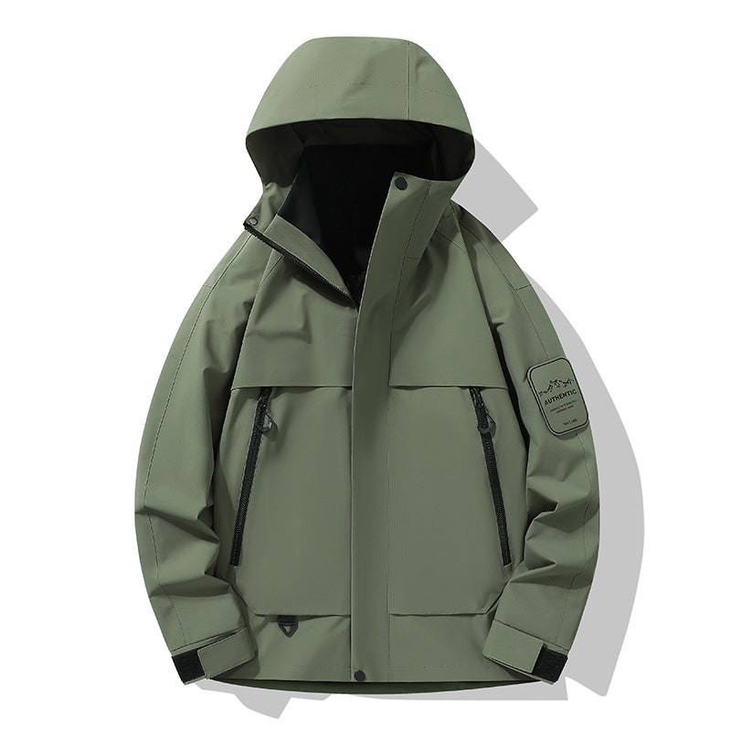 Men's multifunctional waterproof softshell rain jacket with removable fleece inner jacket Chichicherry
