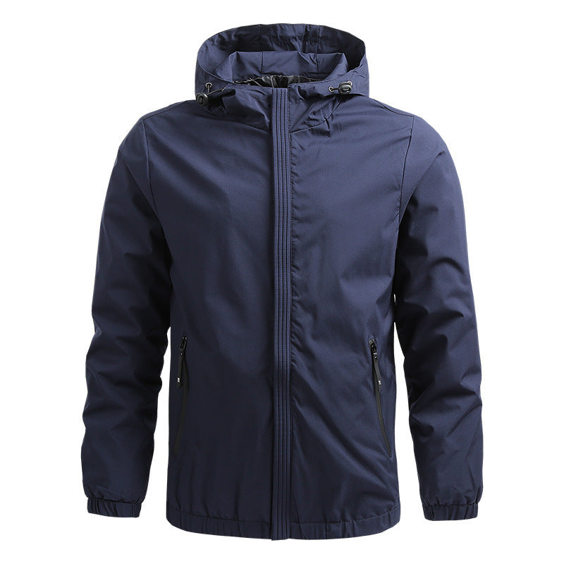 Men's Water-Repellent Softshell Jacket with Hood, Concealed Zipper and Elastic Cuffs Chichicherry