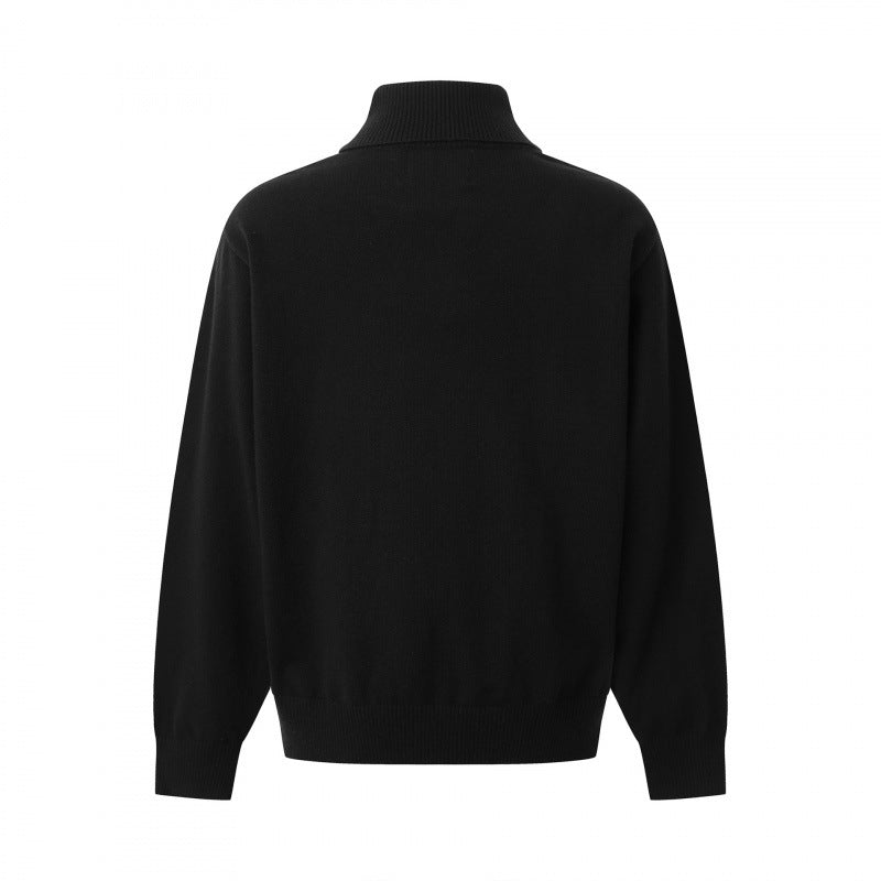 Unisex Boxy-Troyer with asymmetric funnel neck and snap button placket Chichicherry