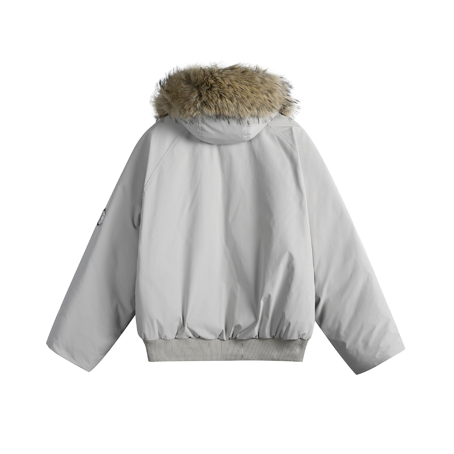 Men's short parka bomber with faux fur-lined hood and robust thermal insulation Chichicherry