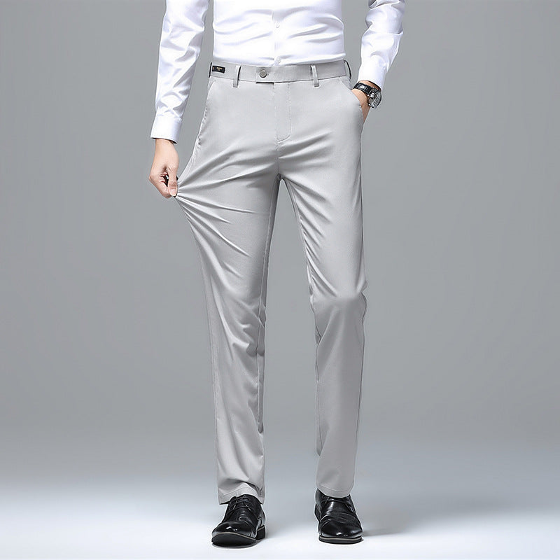 Men's Elegant Business Chino with Stretch Comfort and Slim Hem Chichicherry
