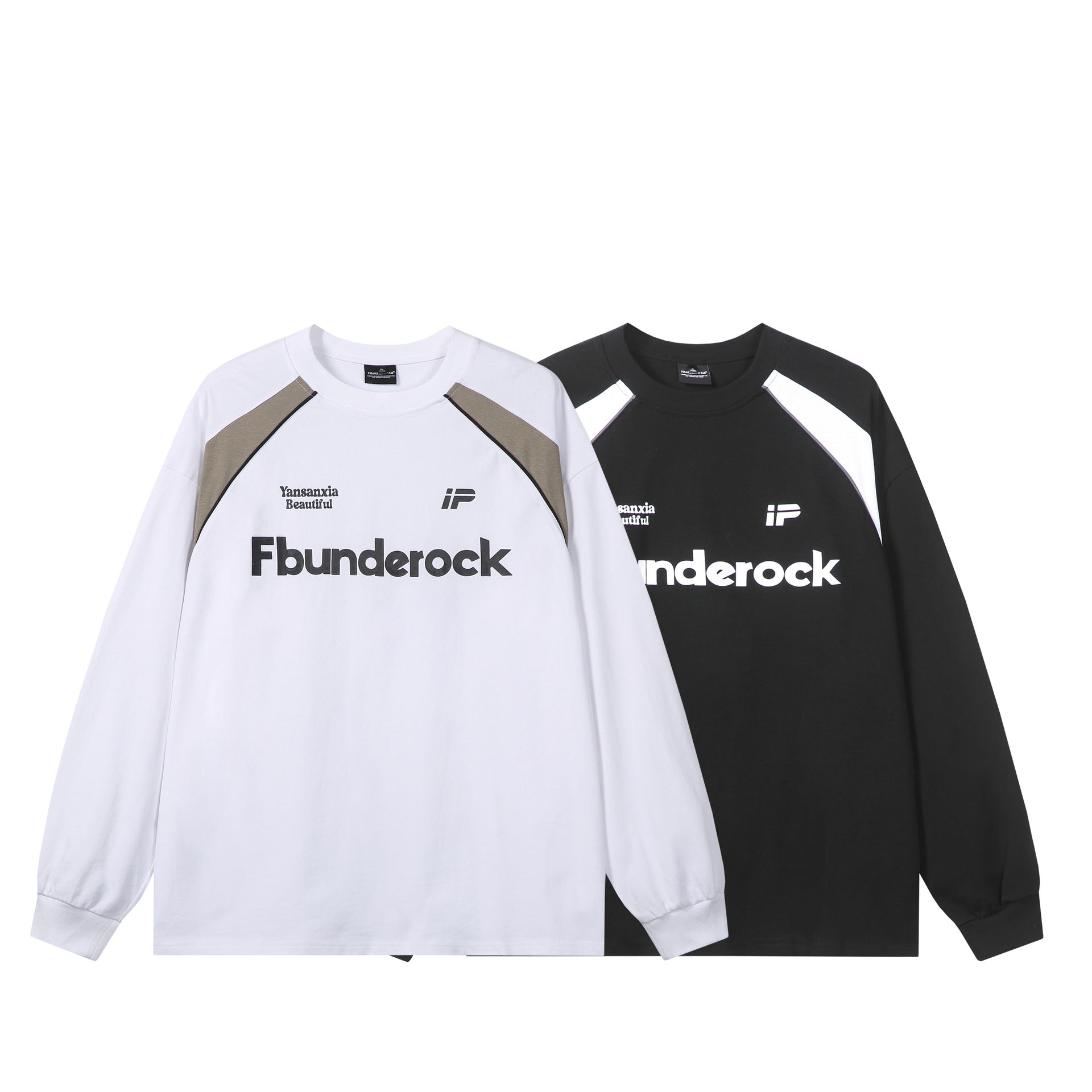 Unisex Oversized sweatshirt with raglan contrast inserts and large front print Chichicherry