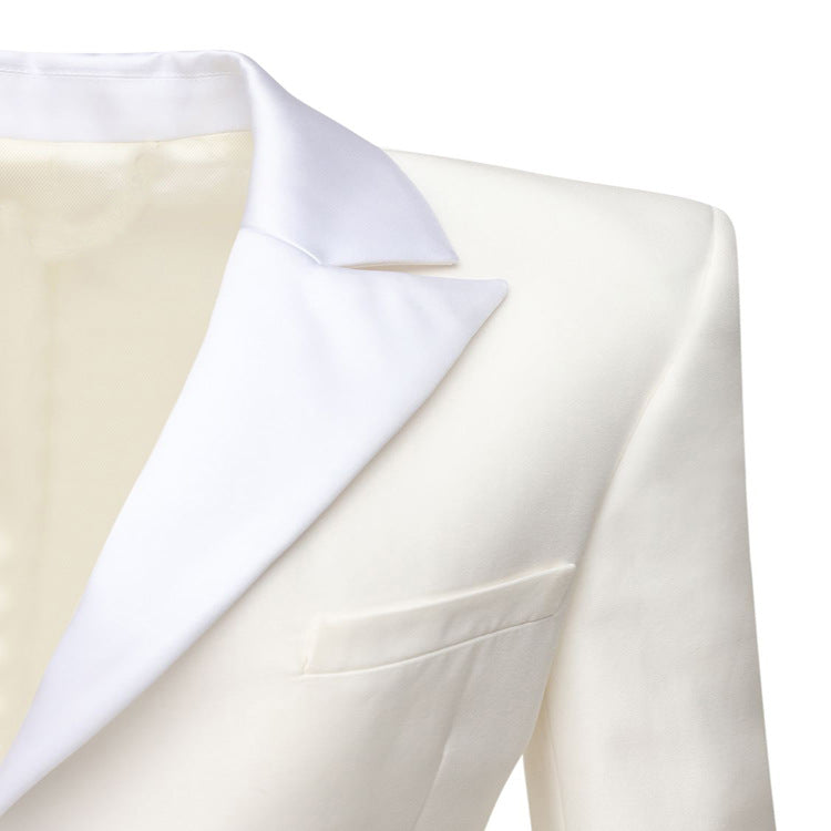 Women Structured Shoulder Blazer in Retro-Tailoring Chichicherry