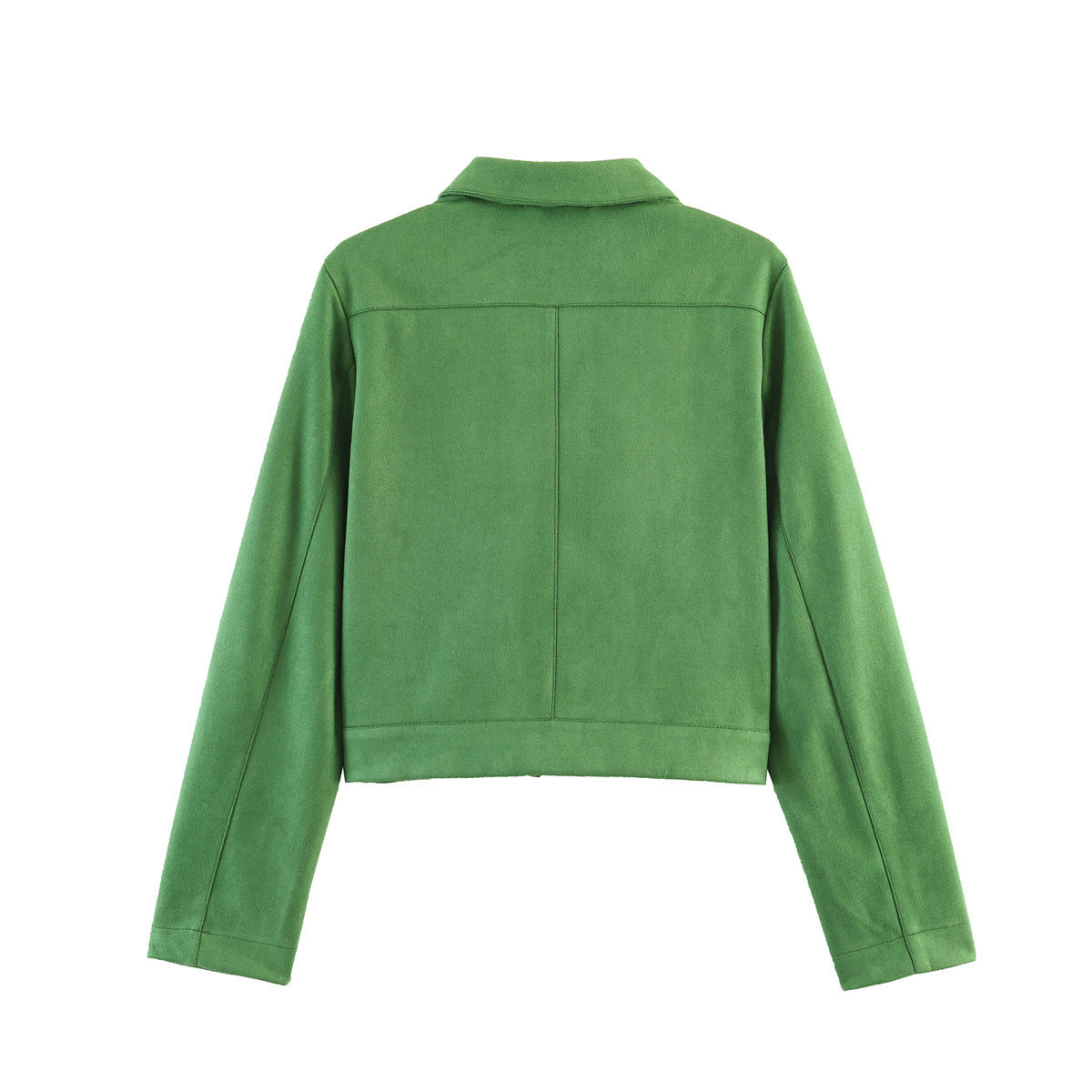 Ladies short cut velour jacket with breast pockets and zipper Chichicherry