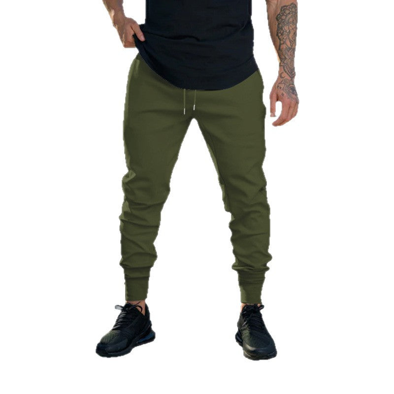 Men's Slim-Fit Jogging Pants with Elastic Waistband and Ribbed Cuffs Chichicherry