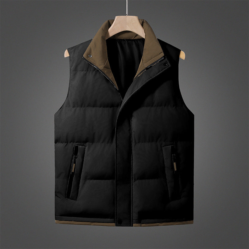 Men's padded vest with high collar, thermal filling and windproof outer shell Chichicherry