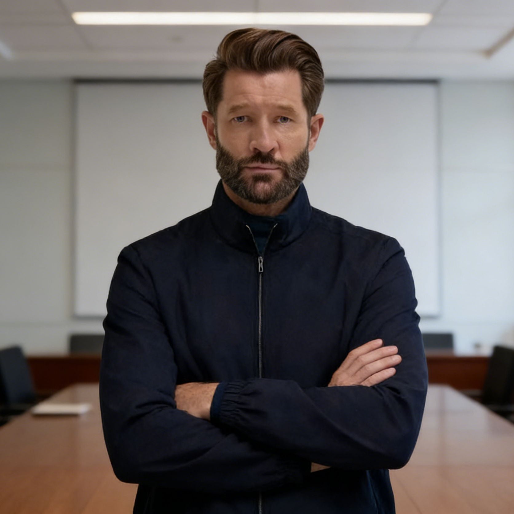 Herren Leichte Zip-Übergangsjacke mit Stehkragen und minimalen Nähten Chichicherry