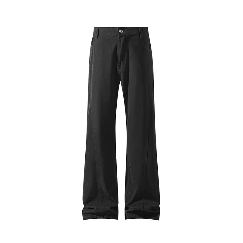 Men's Loose-Fitting Canvas Pants with Extra Wide Leg and Deep Crotch Chichicherry