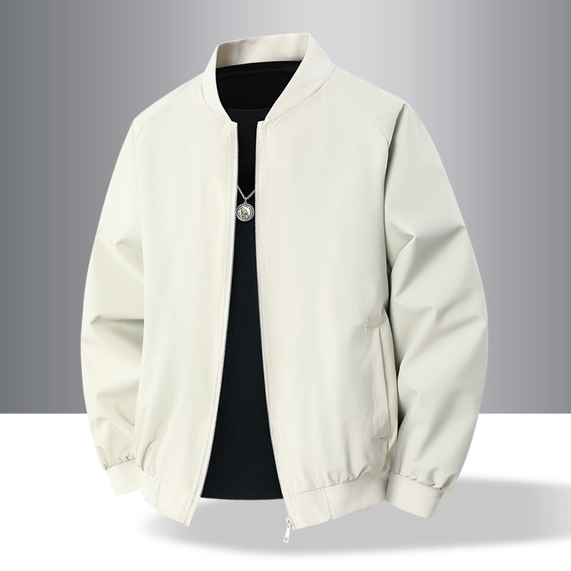 Men's lightweight urban military bomber jacket with elastic waistband, zipper, and side pockets Chichicherry