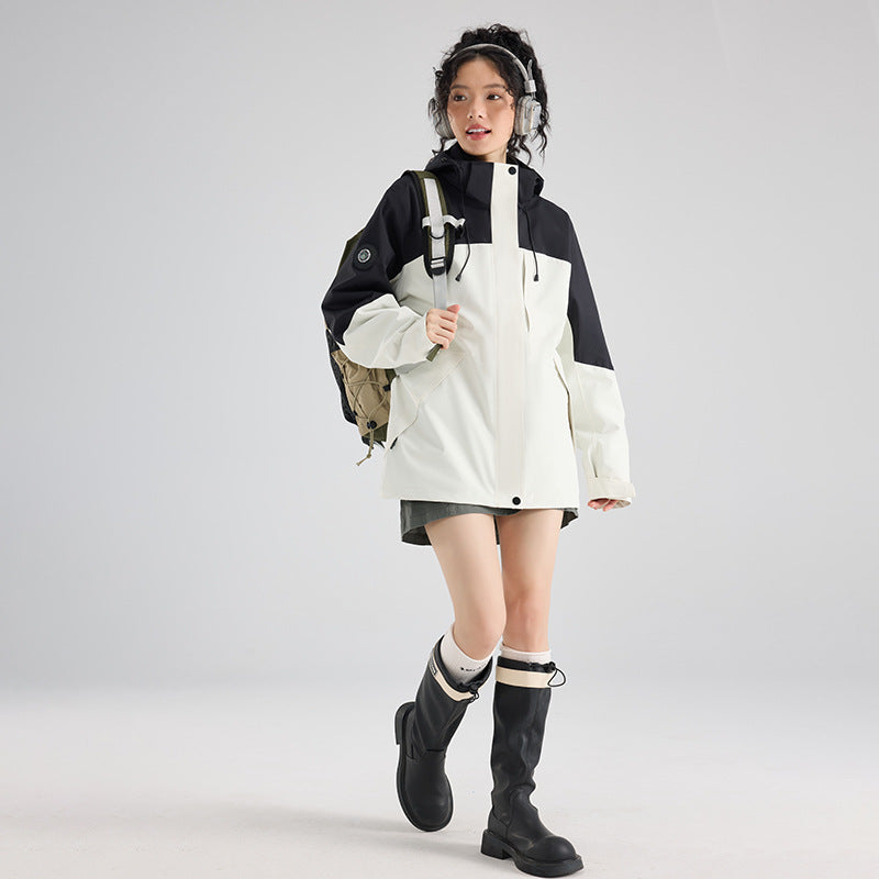 Women's waterproof, breathable functional parka with hood and loose fit Chichicherry