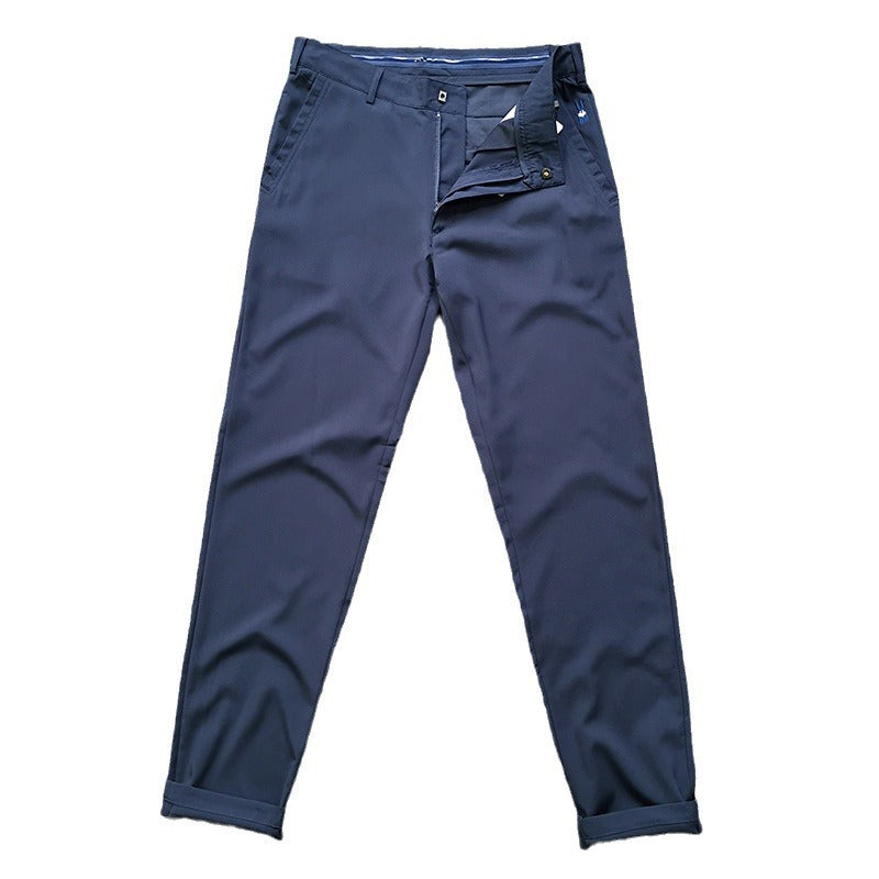 Men's chinos in a slim fit with stretch, crease, and slanted pockets Chichicherry