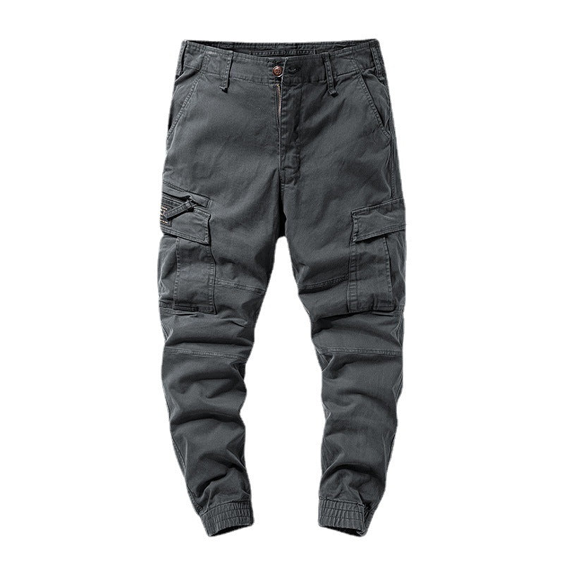 Men's robust Cargo Jogger Pants with elastic hem and multiple pockets Chichicherry