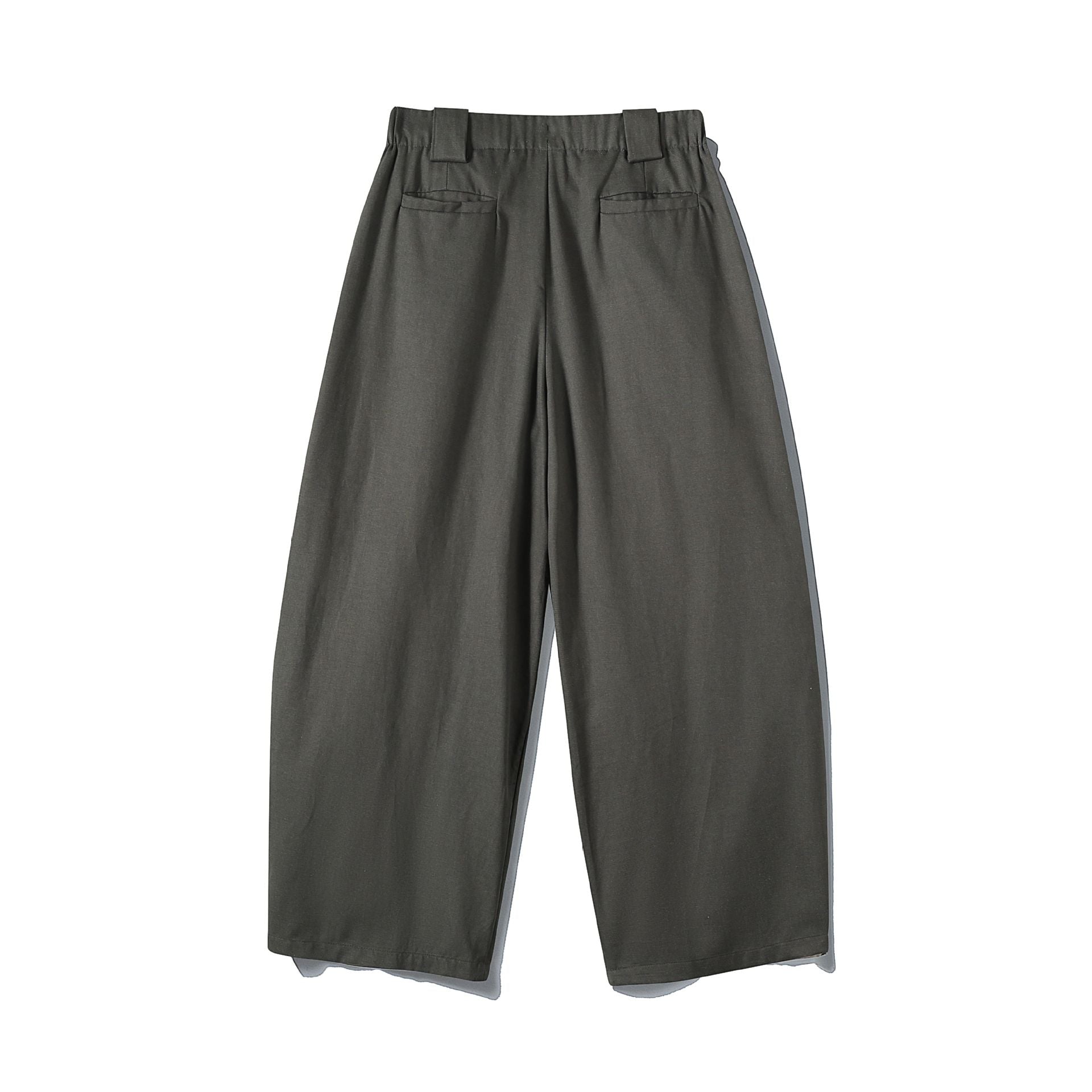 Women's Wide Culotte Pants with High Waist, Pleat Detail and Utility Panel Chichicherry