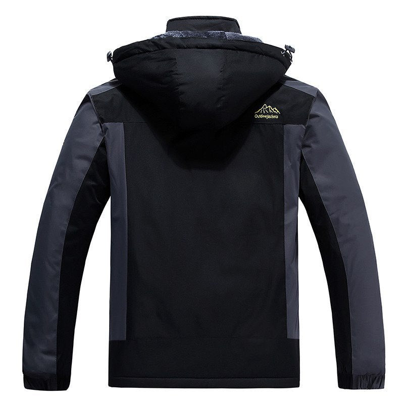 Men's trekking parka with warm teddy lining, detachable hood, and waterproof softshell outer layer Chichicherry