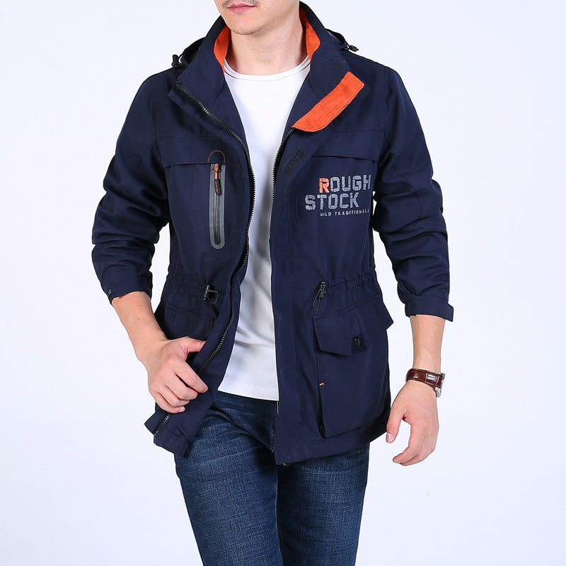 Men's versatile canvas field parka with hood, multifunctional pockets and durable seams Chichicherry