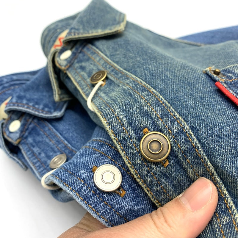 Herren Relaxed Denim-Hemdjacke mit aufgesetzten Brusttaschen und gerundetem Saum Chichicherry