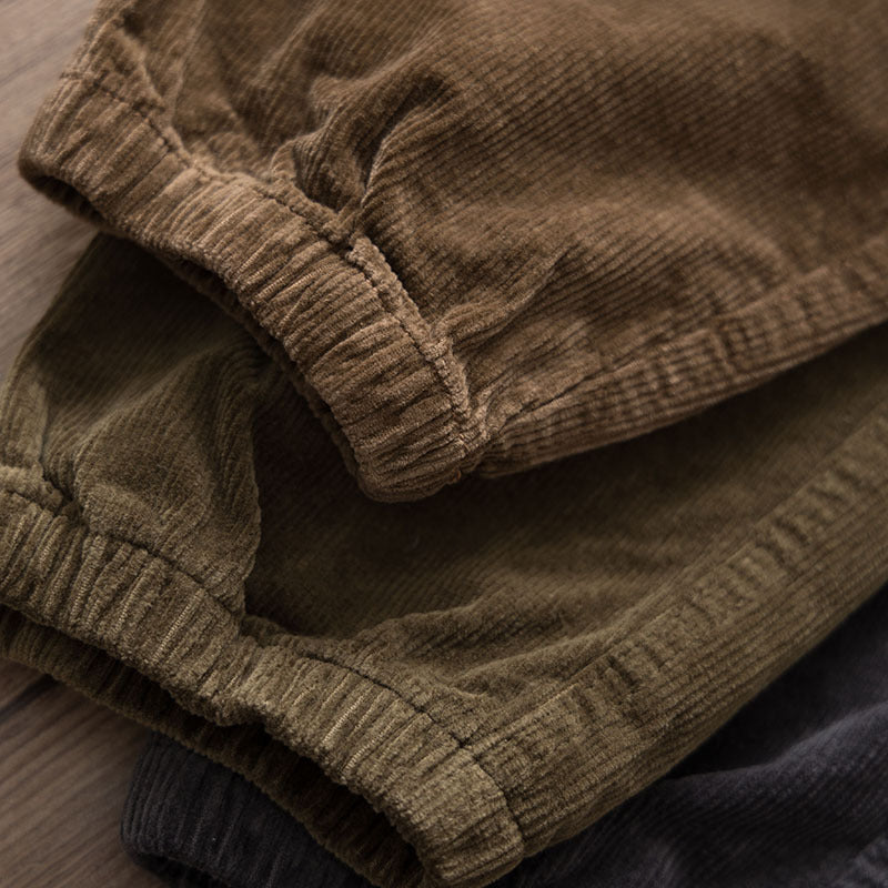 Herren Chino-Joggerhose aus Baumwollmix mit elastischem Bund, Tunnelzug und elastischen Knöchelbündchen Chichicherry