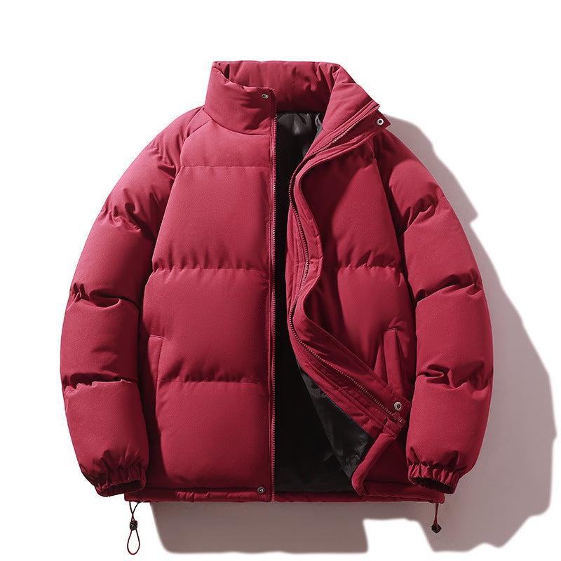 Unisex Padded Quilted Jacket made of Down Imitation with High Collar and Drawstring Chichicherry