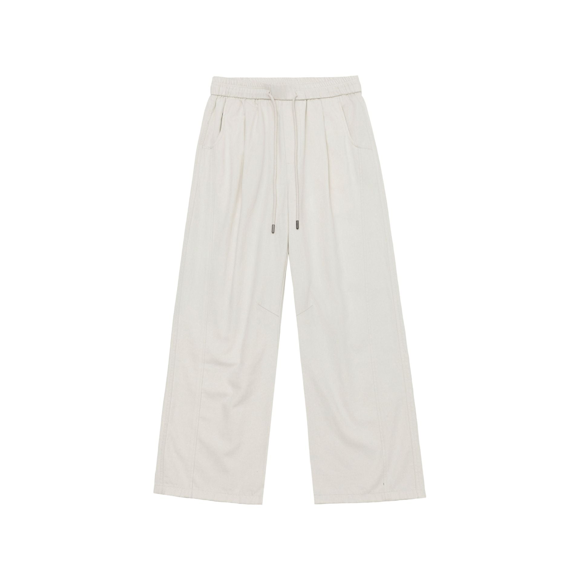 Women's Wide Culotte Pants made of cotton blend with elastic waistband and drawstring