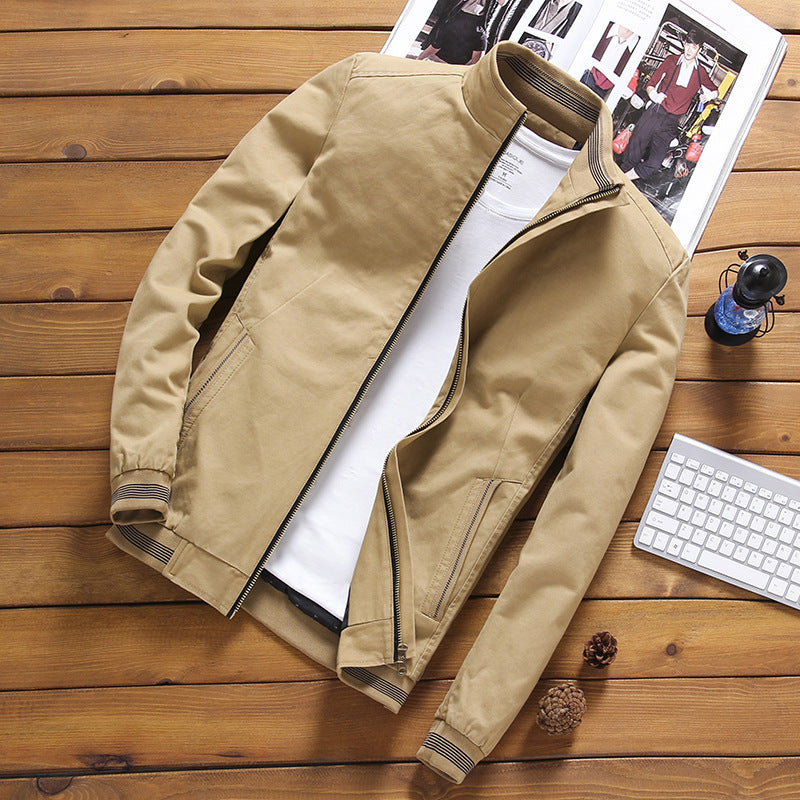 Men's lightweight bomber jacket with ribbed cuffs and contrasting stripes Chichicherry